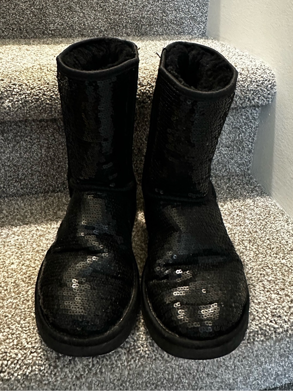 UGG Australia Black Sequin Boots Women’s Size 8